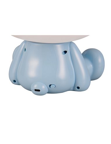 Lámpara LED Osito infantil para mesita de noche CUTIE con Interruptor y Carga USB 3W 3000K Azul