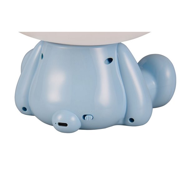 Lámpara LED Osito infantil para mesita de noche CUTIE con Interruptor y Carga USB 3W 3000K Azul