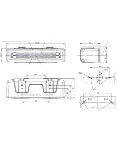Luz diurna LED 12/24V de Was homologado con soporte de sujección | LeonLeds 2