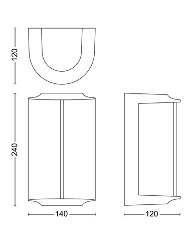 Luminária de parede LED para exterior REESE, ultraeficiente, antracite 4,3 W 800 Lm, 2700 K