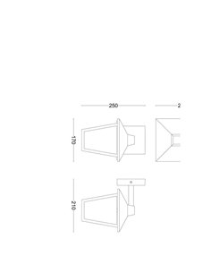 Aplique de pared abajo, para exterior KINNO, negro tipo farola, E27 sin bombilla, max 25W 2