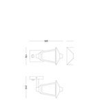 Aplique de pared hacia arriba KINNO, con sensor de movimiento, negro tipo farola, E27 sin bombilla, max 25W