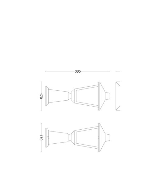 Baliza exterior de aluminio KINNO, negro tipo farola, E27 no incluida, máx 25W