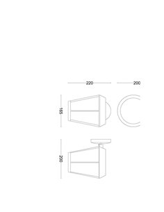 Applique murale d'extérieur ronde SUNERA vers le bas, E27 Max. 25 W 2