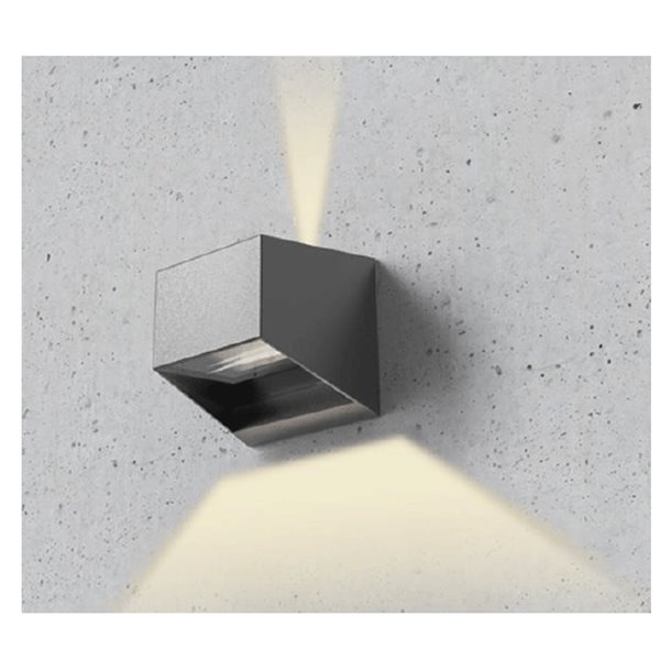 Aplique LED de pared exterior con 2 luces ALIX, ultraeficiente 4.3W 2700K