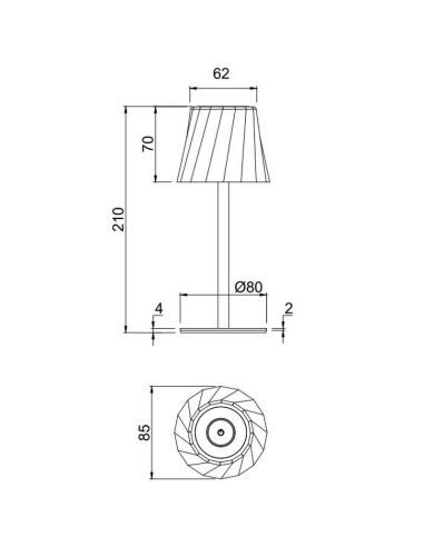 Lampe de table LED rechargeable USB-C...