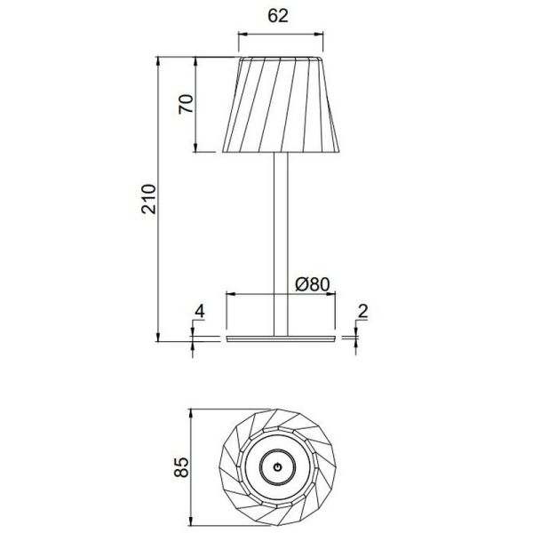 Wiederaufladbare LED-Tischlampe DIAZ...