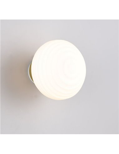 Aplique LED de pared recargable con difusor de vidrio y carga USB EARL 1,5W 140lm 3000K IP20