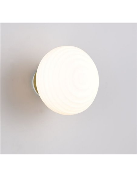 Aplique LED de pared recargable con difusor de vidrio y carga USB EARL 1,5W 140lm 3000K IP20