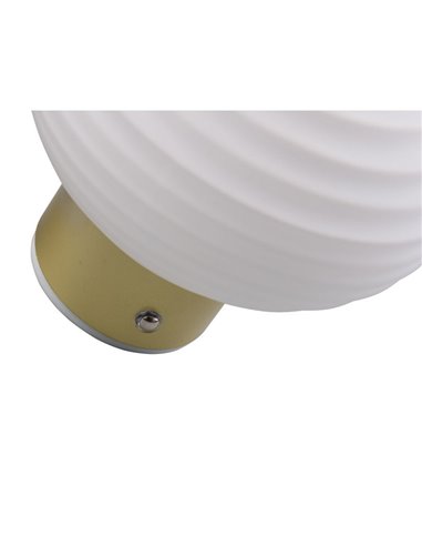 Aplique LED de pared recargable con difusor de vidrio y carga USB EARL 1,5W 140lm 3000K IP20