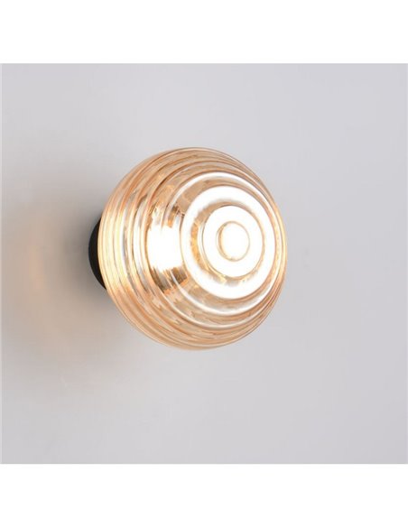 Aplique de pared LED de vidrio EARL con interruptor táctil integrado y carga USB 1,5W 140lm 3000K IP20