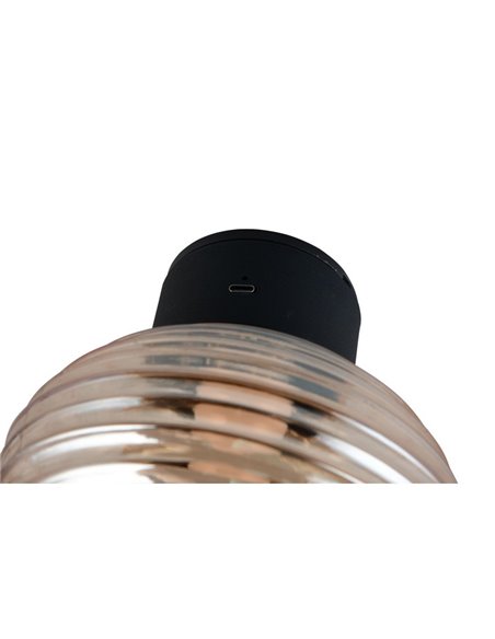 Luminária de parede de vidro LED EARL com interruptor de toque integrado e carregamento USB 1,5 W 140 lm 3000 K IP20