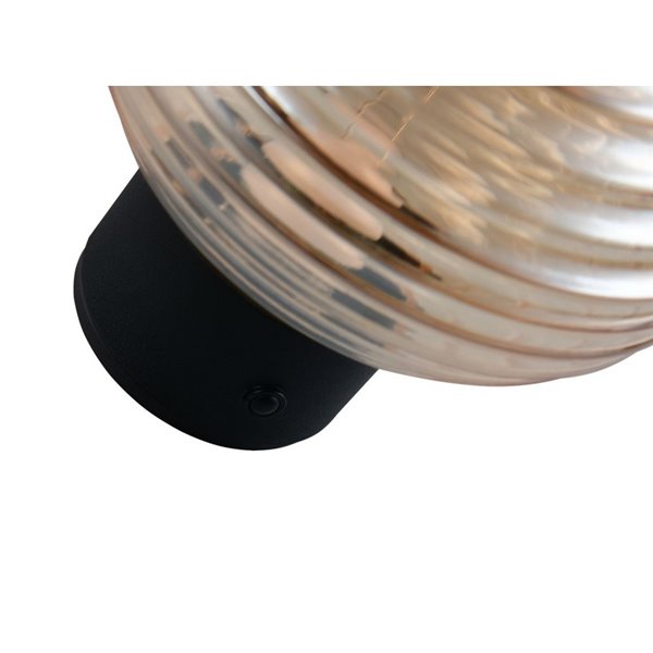 Luminária de parede de vidro LED EARL com interruptor de toque integrado e carregamento USB 1,5 W 140 lm 3000 K IP20