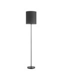 Lampadaire minimaliste avec base et abat-jour noirs SET, E27