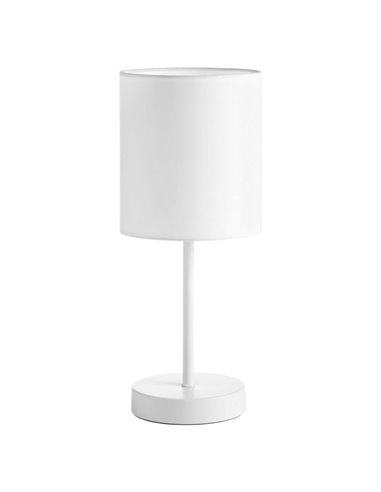 Candeeiro de mesa SET com abajur branco E27, cromado/latão/branco/preto mate