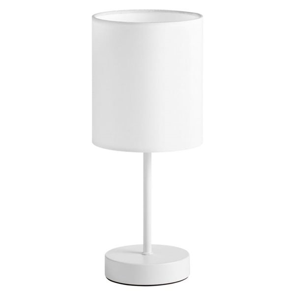 Lámpara de mesa SET con pantalla blanca E14, cromo/latón/blanco/negro mate