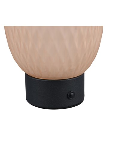 Lámpara de sobremesa LED muy decorativa FACETTE con batería recargable y función táctil 1,5W 140lm 3000K IP20