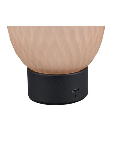 Lámpara de sobremesa LED muy decorativa FACETTE con batería recargable y función táctil 1,5W 140lm 3000K IP20