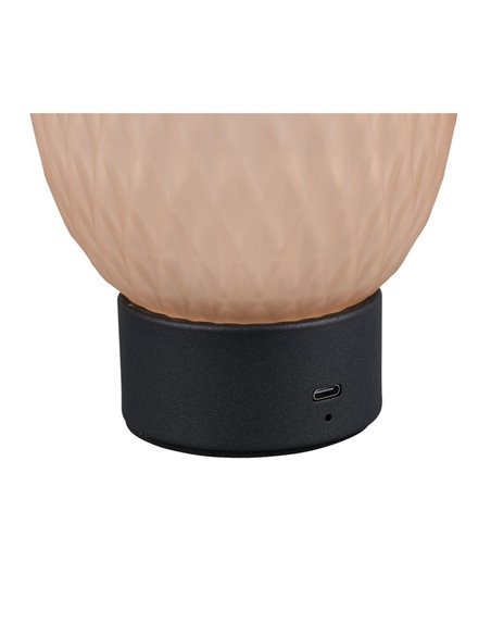 Lámpara de sobremesa LED muy decorativa FACETTE con batería recargable y función táctil 1,5W 140lm 3000K IP20