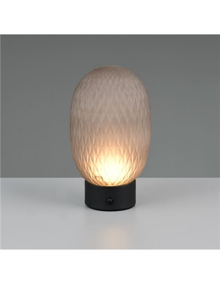 Lámpara de mesa LED con carga USB FACETTE 3 intensidades interruptor táctil 1,5W 140lm 3000K IP20