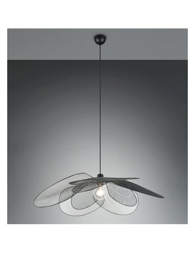 Plafonnier FLEURE avec abat-jour grillagé et hauteur réglable, ampoule exclue. 1x E27 max. 60 W IP20