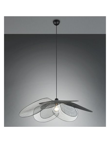 Plafonnier FLEURE avec abat-jour grillagé et hauteur réglable, ampoule exclue. 1x E27 max. 60 W IP20