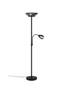 Lámpara de pie GERRY 2 luces independientes y brazo de lectura flexible excl. 2xE27/1xE14 max.18/10W IP20