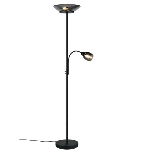 Lampadaire GERRY 2 lumières indépendantes et bras de lecture flexible excl. 2xE27/1xE14 max.18/10W IP20