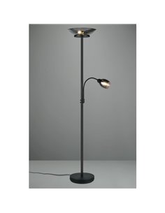 Lampadaire GERRY 2 lumières indépendantes et bras de lecture flexible excl. 2xE27/1xE14 max.18/10W IP20 2