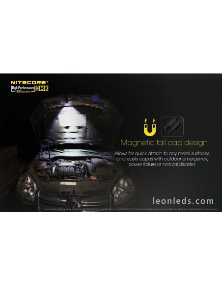 Poderosa Lanterna de Cabeça LED Nitecore HC33 1800Lm modelo 2018 com alça de nylon para 1 bateria 18650 | LeonLeds Ilumin