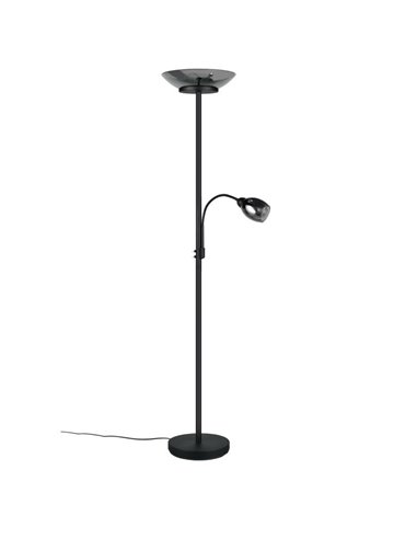 Lámpara de pie GERRY 2 luces independientes y brazo de lectura flexible excl. 2xE27/1xE14 max.18/10W IP20