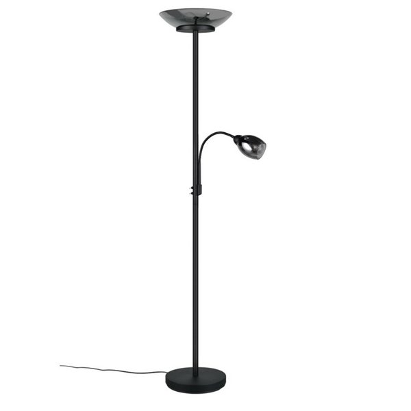 Lámpara de pie GERRY 2 luces independientes y brazo de lectura flexible excl. 2xE27/1xE14 max.18/10W IP20