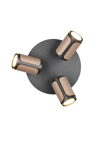 Plafonnier 3 spots GILLAN Ø30cm ampoule excl. 3x GU10 max. 10 W IP20