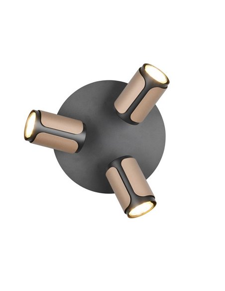 Plafón de techo con 3 focos GILLAN Ø30cm bombilla excl. 3x GU10 max. 10W IP20