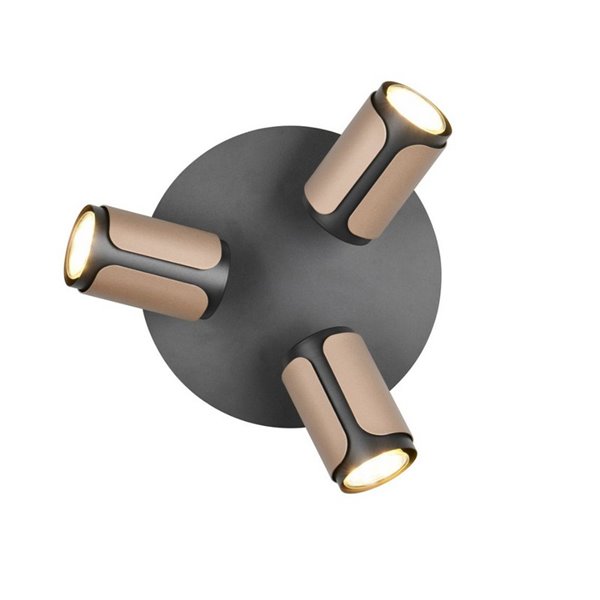 Plafonnier 3 spots GILLAN Ø30cm ampoule excl. 3x GU10 max. 10 W IP20