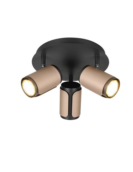 Plafón de techo con 3 focos GILLAN Ø30cm bombilla excl. 3x GU10 max. 10W IP20