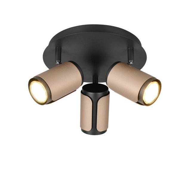 Plafonnier 3 spots GILLAN Ø30cm ampoule excl. 3x GU10 max. 10 W IP20