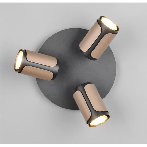 Plafonnier 3 spots GILLAN Ø30cm ampoule excl. 3x GU10 max. 10 W IP20