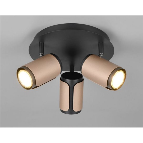 Plafonnier 3 spots GILLAN Ø30cm ampoule excl. 3x GU10 max. 10 W IP20