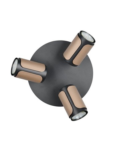 Luminária de teto GILLAN com 3 focos, lâmpada de Ø30 cm, excl. 3x GU10 máx. 10 W IP20