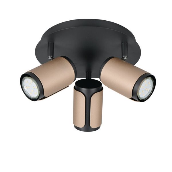 Plafonnier 3 spots GILLAN Ø30cm ampoule excl. 3x GU10 max. 10 W IP20