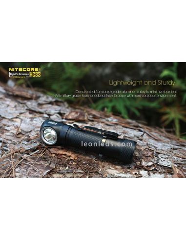 Linterna Frontal de Cabeza LED Potente Nitecore HC33 1800Lm model 2018 con cinta de nylon para 1 bateria 18650 | LeonLeds Ilumin