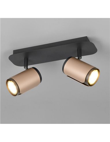 Regleta de 2 focos orientables GILLAN bombilla excl. 2x GU10 max. 10W IP20