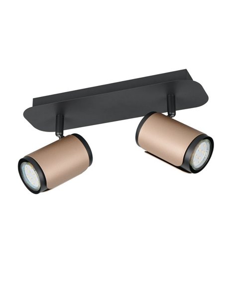 Réglette lumineuse réglable à 2 spots GILLAN, ampoule exclue. 2x GU10 max. 10 W IP20