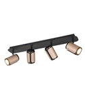 Regleta de 4 focos GILLAN orientables bombilla excl. 4x GU10 max. 10W IP20