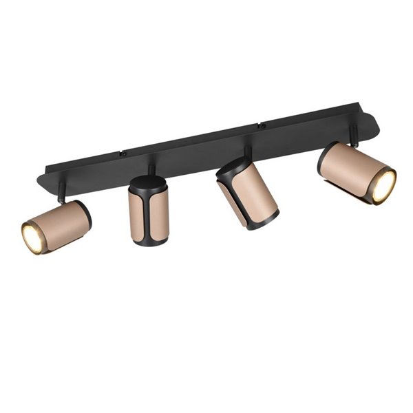 Regleta de 4 focos GILLAN orientables bombilla excl. 4x GU10 max. 10W IP20