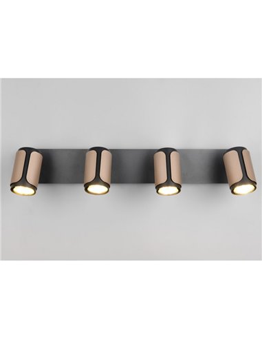 Regleta de 4 focos GILLAN orientables bombilla excl. 4x GU10 max. 10W IP20