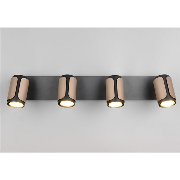 Regleta de 4 focos GILLAN orientables bombilla excl. 4x GU10 max. 10W IP20