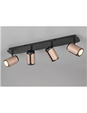 Regleta de 4 focos GILLAN orientables bombilla excl. 4x GU10 max. 10W IP20