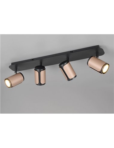 Regleta de 4 focos GILLAN orientables bombilla excl. 4x GU10 max. 10W IP20